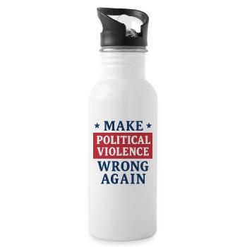 Getting political violence wrong again - Water bottle with straw - white - Right