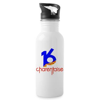 Departement 16 Charentaise - Trinkflasche mit integriertem Trinkhalm - Weiß - Rechts