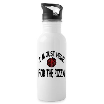 Pizza - Water bottle with straw - white - Right