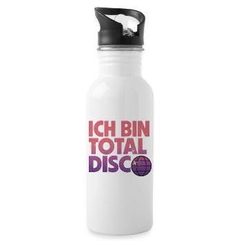 Je suis totalement disco - Gourde avec paille intégrée - blanc - Droite