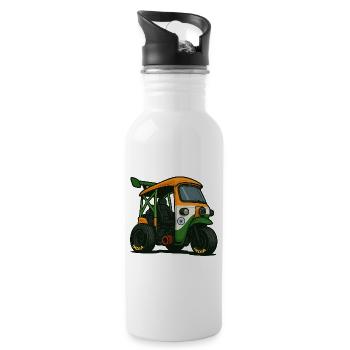 India Tuk-Tuk – Street Race Edition - Water bottle with straw - white - Right