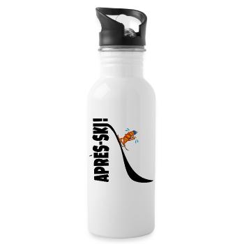 Après-SKI Funny Croissant - Water bottle with straw - white - Right