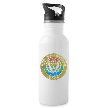 Wild, free & untamed since 10/2005 - Water bottle with straw - white - Right