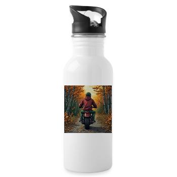 Cozy Bike Rider Hoodie - Trinkflasche mit integriertem Trinkhalm - Weiß - Rechts