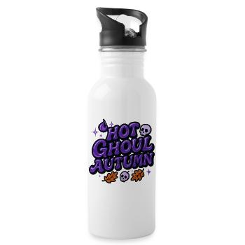 hot ghoul autumn / halloween y2k design - Trinkflasche mit integriertem Trinkhalm - Weiß - Rechts