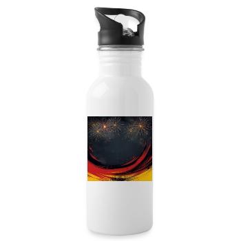 Unity Day Celebration - Trinkflasche mit integriertem Trinkhalm - Weiß - Rechts
