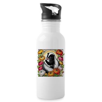 mouffette - Gourde avec paille intégrée - blanc - Droite
