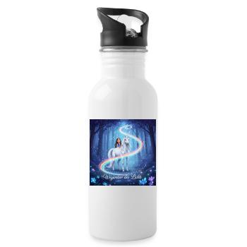 Signpost of Light in the Unicorn Forest - Water bottle with straw - white - Right