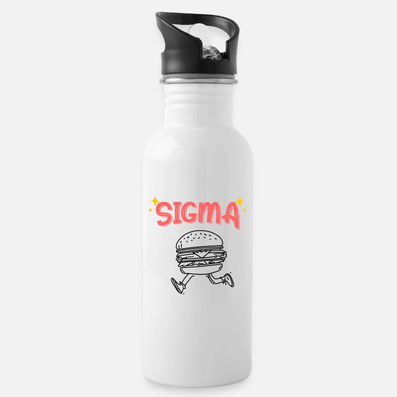 Sigma Burger Sprint - Water bottle with straw - white