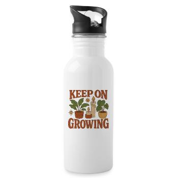 Keep_on_Growing - Gourde avec paille intégrée - blanc - Droite