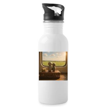 Ensemble de voyage Railside Companions - Gourde avec paille intégrée - blanc - Droite