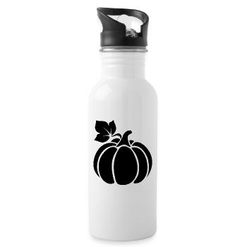 Pumpkin motif – autumnal, decorative and stylish - Water bottle with straw - white - Right