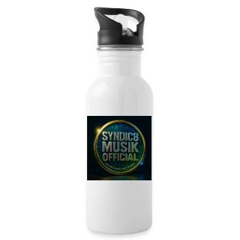 Syndic8 Music Badge Cosmic Metal - Water bottle with straw - white - Right
