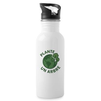 Planet A Tree Eco Design - Water bottle with straw - white - Right