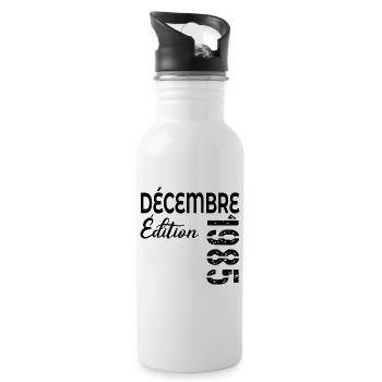 DÉCEMBRE 1985 - 41e Anniversaire - Gourde avec paille intégrée - blanc - Droite