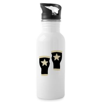 Star Fingerlose Handschuhe Design - Trinkflasche mit integriertem Trinkhalm - Weiß - Rechts