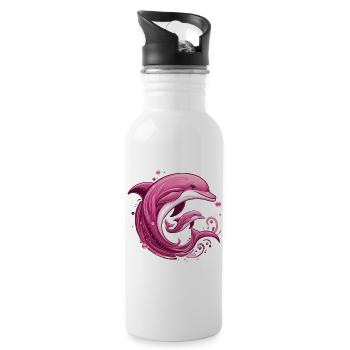 Dolphins - Water bottle with straw - white - Right