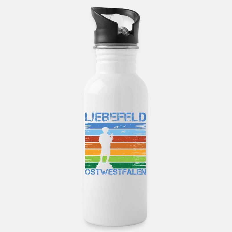 Liebefeld ❤ Leineweber - Gourde avec paille intégrée - blanc