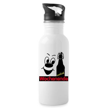 Finally weekend - Water bottle with straw - white - Right