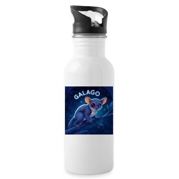 Galago Night Eyes Soft Toy Charm - Water bottle with straw - white - Right