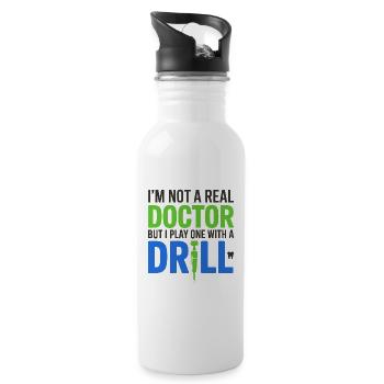 Dental Professional Life Oral Care  - Water bottle with straw - white - Right