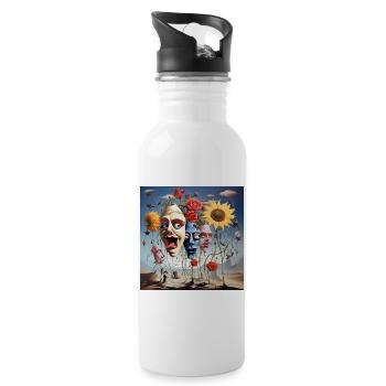 Masque Forêt des Rêves Fleuris - Gourde avec paille intégrée - blanc - Droite