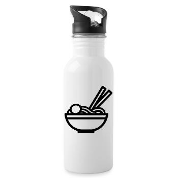 Ramen - Trinkflasche mit integriertem Trinkhalm - Weiß - Rechts