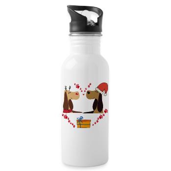  Weihnachtsglück - Trinkflasche mit integriertem Trinkhalm - Weiß - Rechts