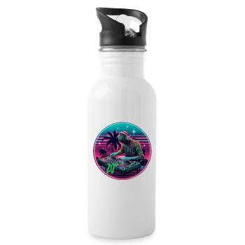 DJ - Trinkflasche mit integriertem Trinkhalm - Weiß - Rechts