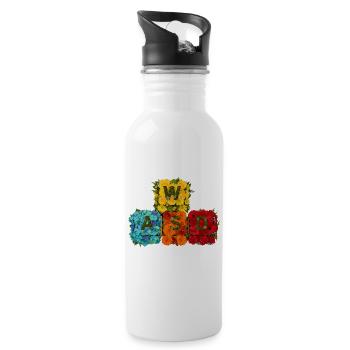WASD Gaming Gamer Cute Cute Gift - Water bottle with straw - white - Right
