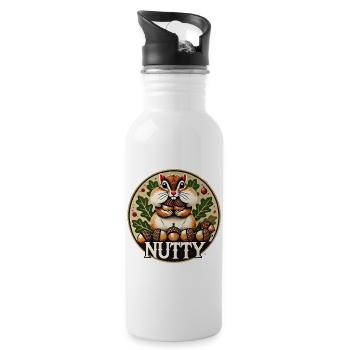 Nussiger Chipmunk Harvest Charm - Trinkflasche mit integriertem Trinkhalm - Weiß - Rechts