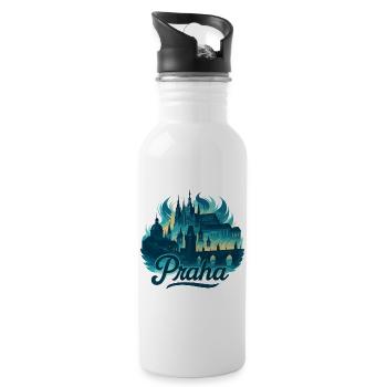 Prague Praha Capital Czech Republic Maritime Gift - Water bottle with straw - white - Right