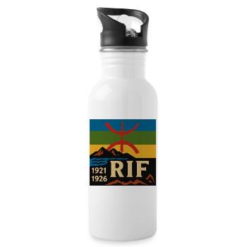 Symbole Patrimonial du Rif - Gourde avec paille intégrée - blanc - Droite