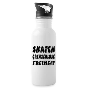 Skating - Water bottle with straw - white - Right