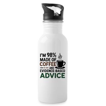 98% Coffee Evidence-Based Advice Dietitian  - Water bottle with straw - white - Right
