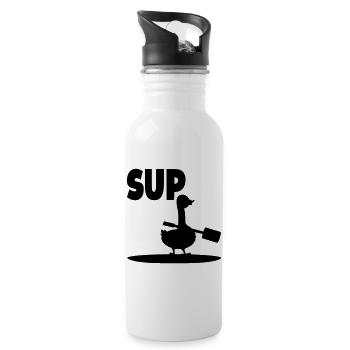 SUP Gans Wassersport Paddeln - Trinkflasche mit integriertem Trinkhalm - Weiß - Rechts