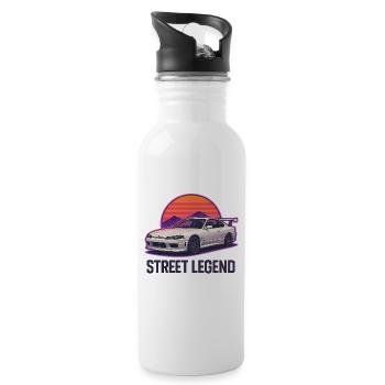 Road legend Sunset Drift - Water bottle with straw - white - Right