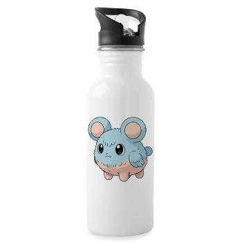 Fuwamaru - Trinkflasche mit integriertem Trinkhalm - Weiß - Rechts