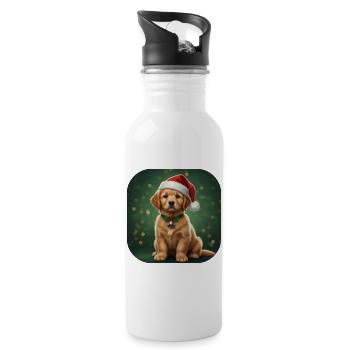 Cloche de Noël du Bébé Père Noël - Gourde avec paille intégrée - blanc - Droite