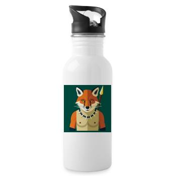HUMAN FOX - baby & kids - Gourde avec paille intégrée - blanc - Droite