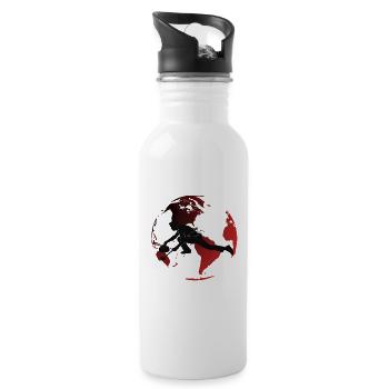 Urban Globe Curling - Trinkflasche mit integriertem Trinkhalm - Weiß - Rechts