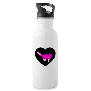 Cat - Water bottle with straw - white - Right