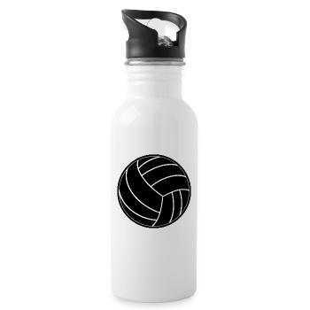 volleyball - Water bottle with straw - white - Right