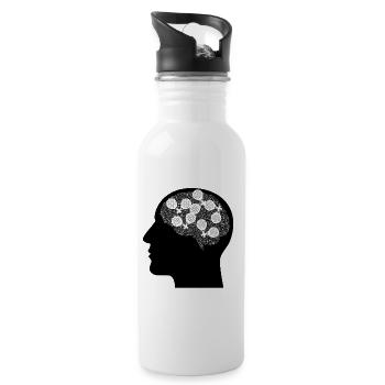 Padel in my mind - Water bottle with straw - white - Right