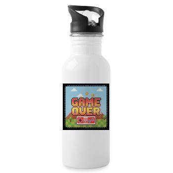 Game over - Water bottle with straw - white - Right