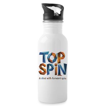 Tennis Top Spin – Conception de puissance pour de vrais fans - Gourde avec paille intégrée - blanc - Droite