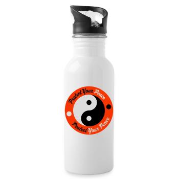 Protect Your Peace Mental Health Mindfulness - Water bottle with straw - white - Right