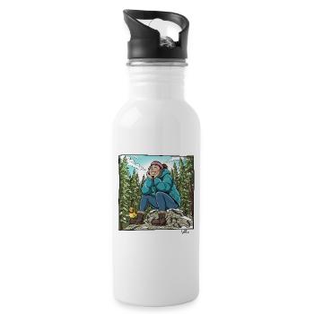 Me_In_Winter - Trinkflasche mit integriertem Trinkhalm - Weiß - Rechts