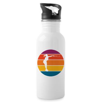 tennis - Water bottle with straw - white - Right