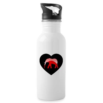 Elephant - Water bottle with straw - white - Right